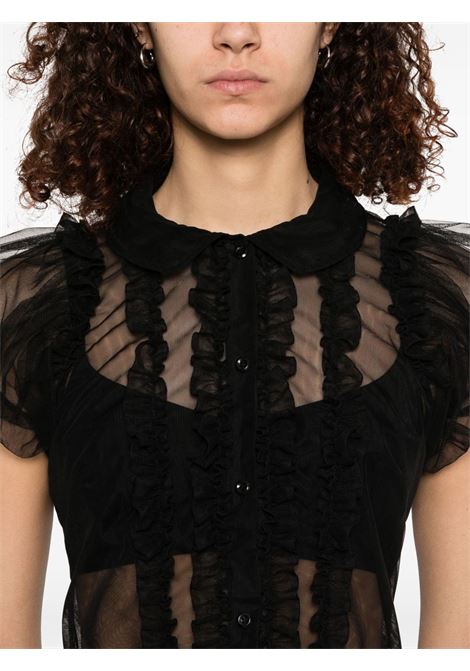 Black ruffled sheer blouse Simone rocha - women SIMONE ROCHA | 53060069BLK